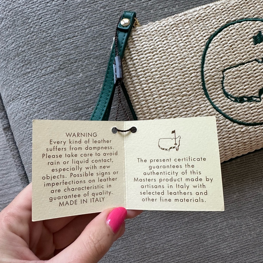 Masters Tournament straw wristlet Berkman’s NWT - Picture 2 of 5